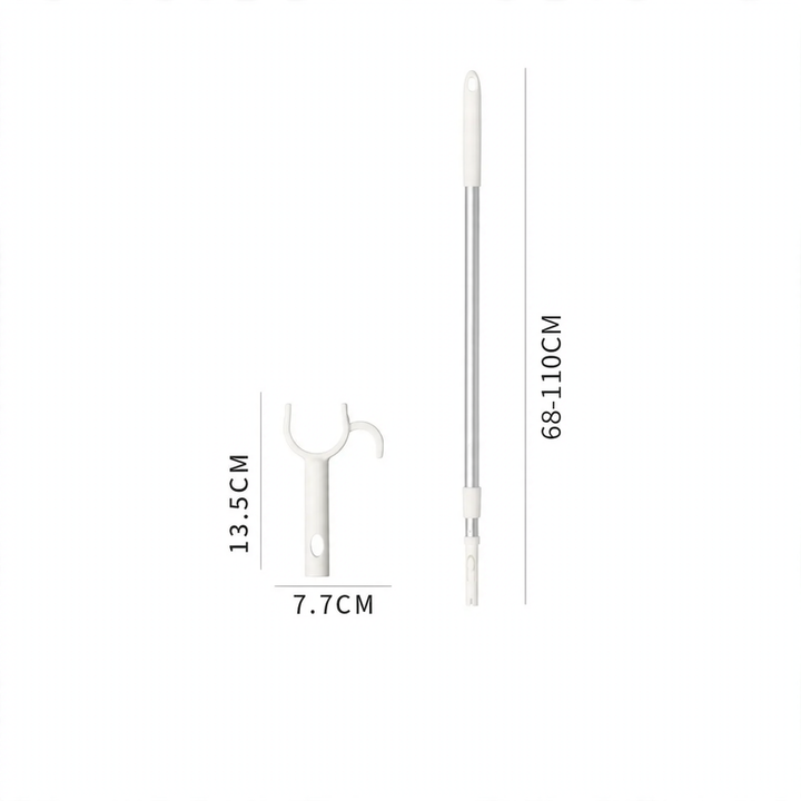 Extendable cleaning rod with interchangeable heads