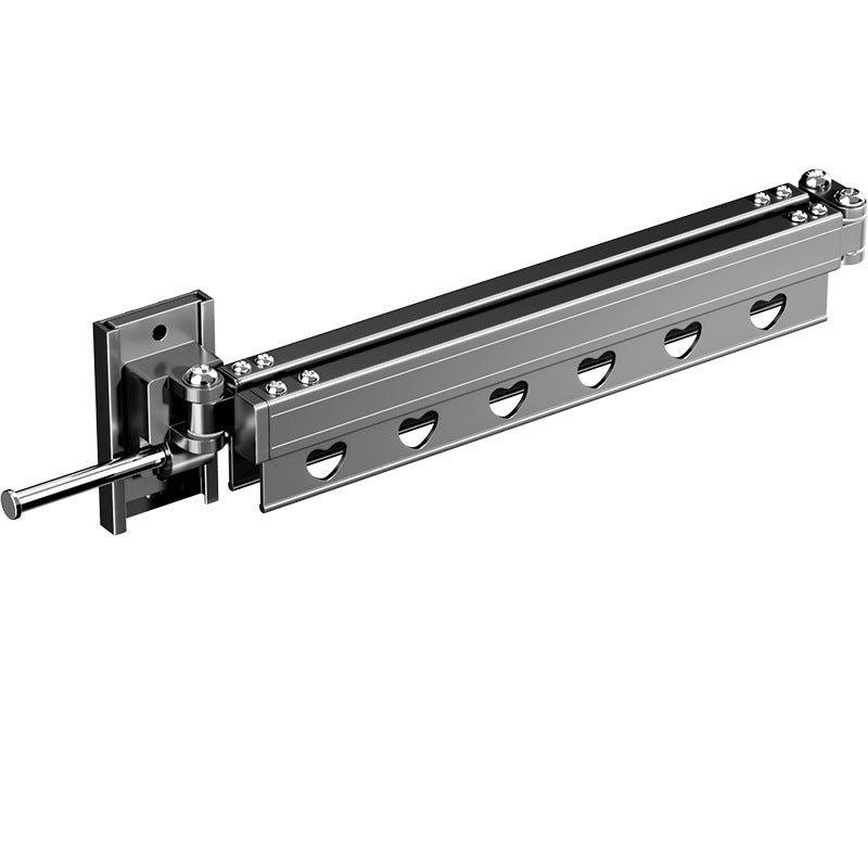 Wall-mounted drying rod, extendable, aluminum
