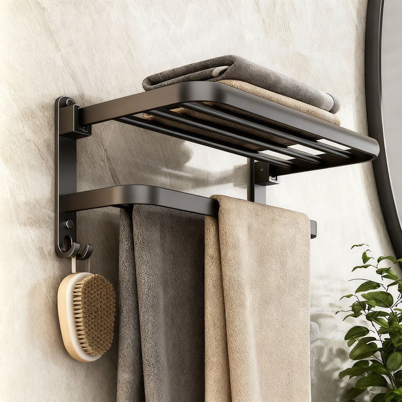 Aluminum towel holder, foldable