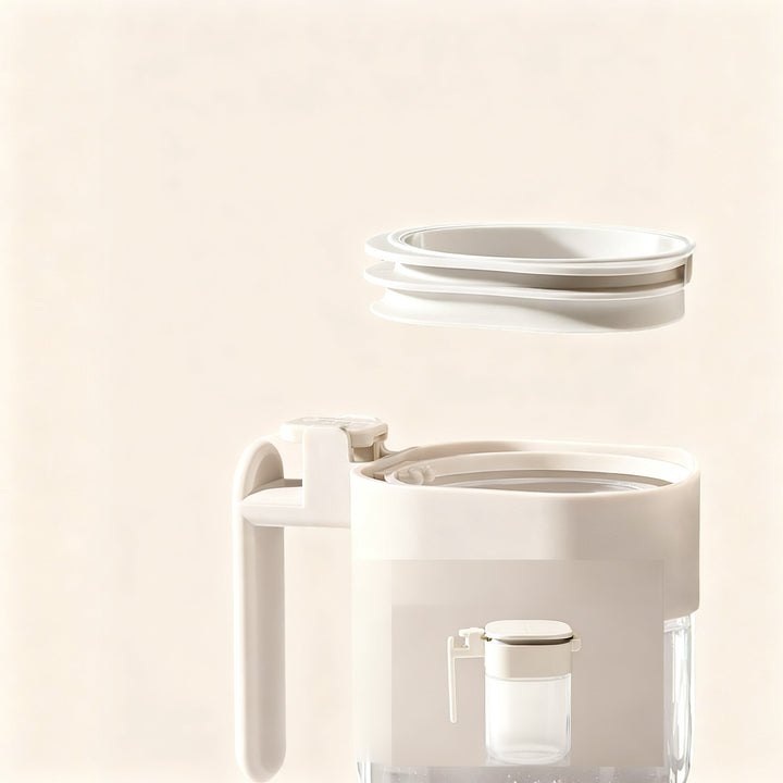 Spice jar with spoon, glass, airtight