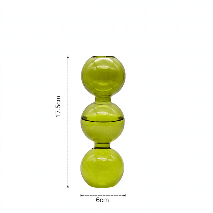 Spherical glass vase made of borosilicate