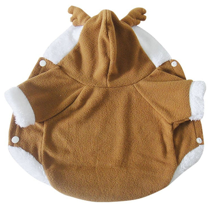 Reindeer costume for dogs, with hood
