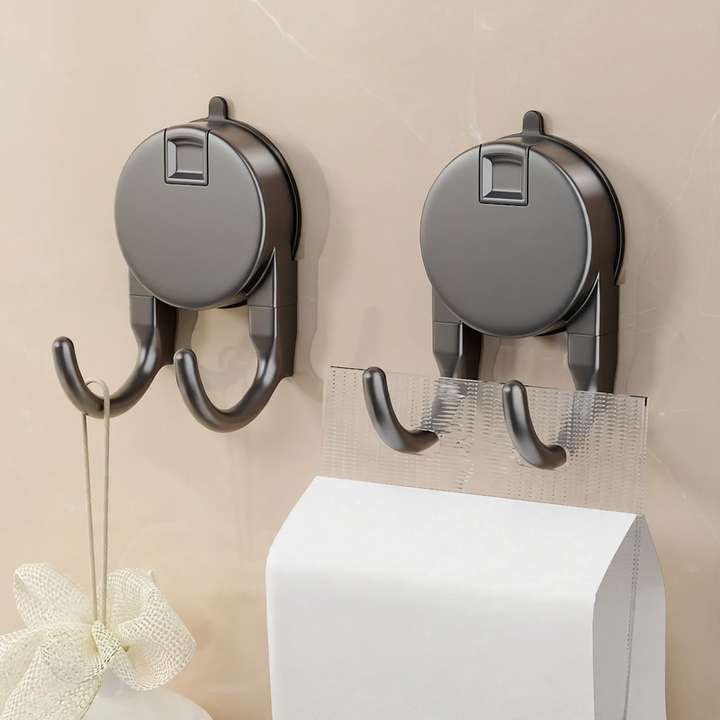 Suction cup hooks, set of 4, plastic