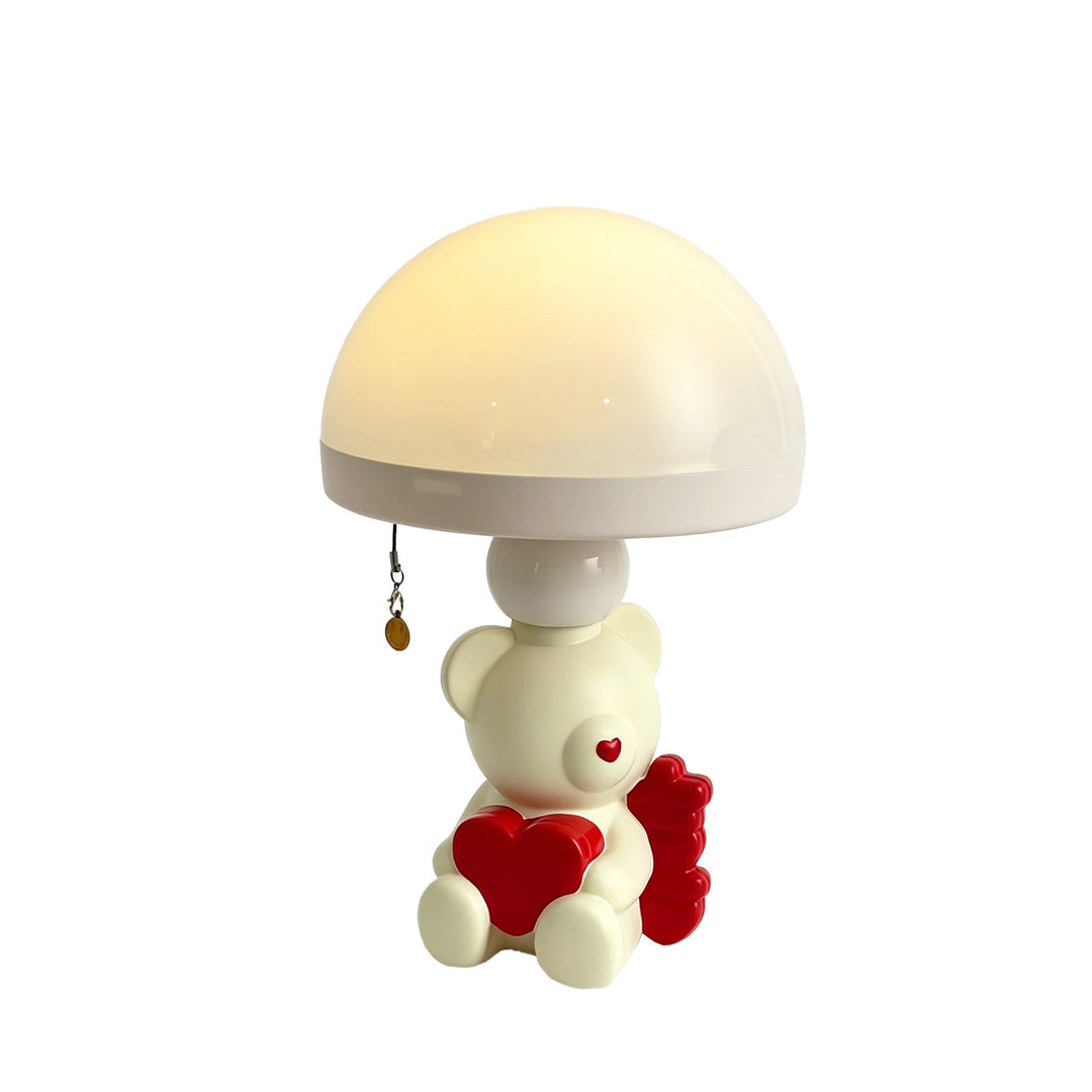Nightstand lamp with motif, pull switch
