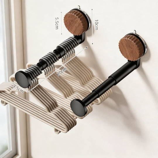 Suction cup clothes drying rack, extendable