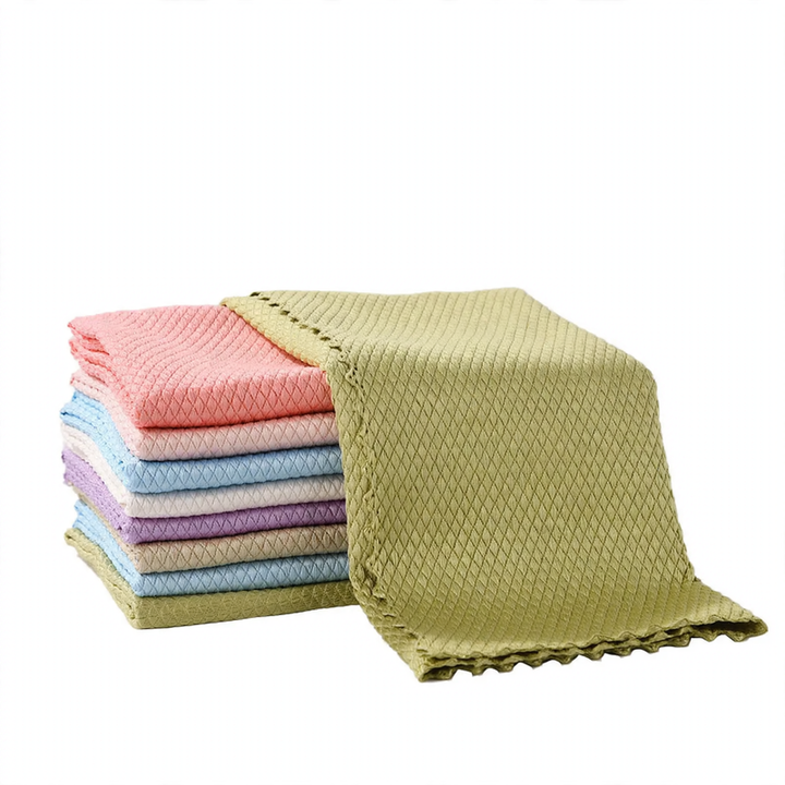 Microfiber cleaning cloths, 4-piece set
