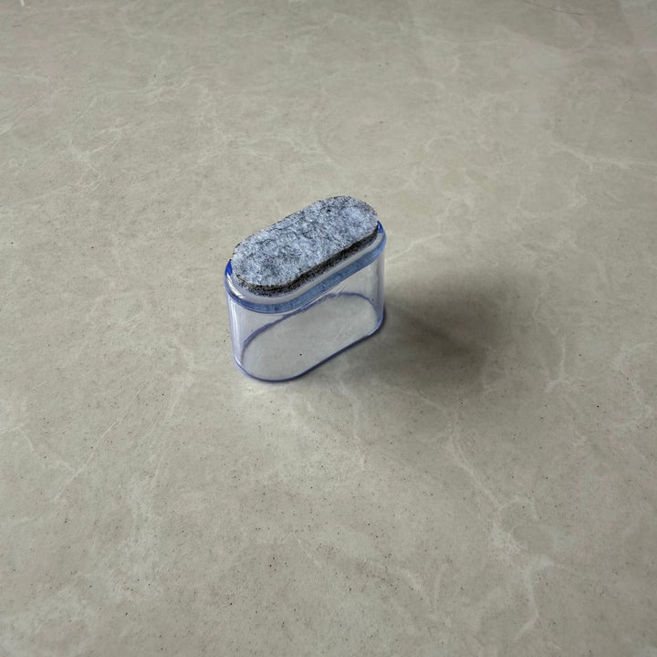 Furniture glides made of PVC with felt pad