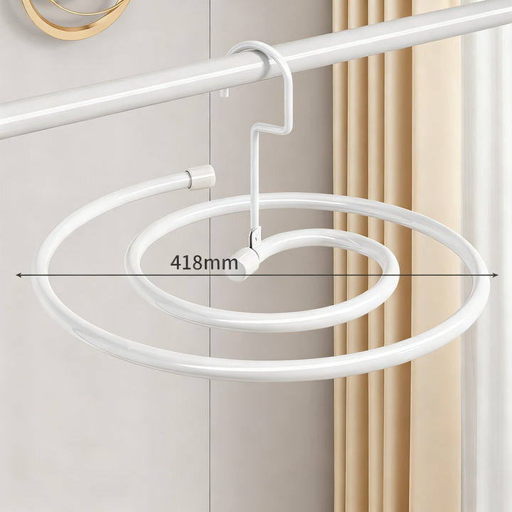 Clothes dryer spiral-shaped, round or oval