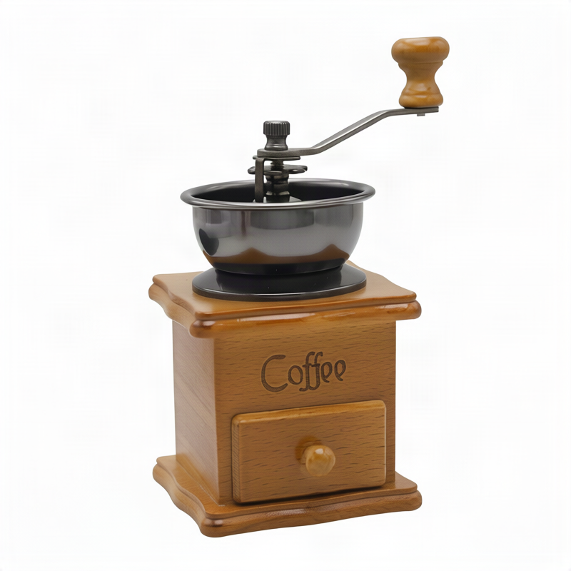 Manual coffee grinder made of stainless steel