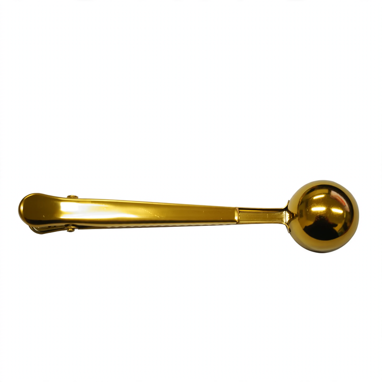 Stainless steel coffee spoon with locking tongs