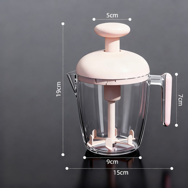 Compressed air mixing cup for whipping and mixing