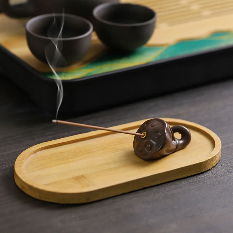 Lotus bud incense holder, plastic