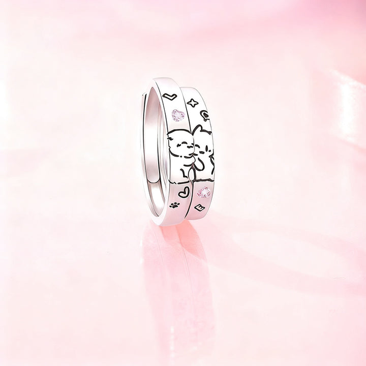 Pairing with cat and dog motif, adjustable