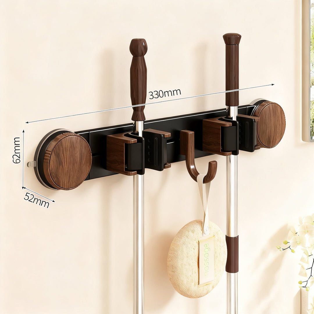 Suction cup wall holder for cleaning tools
