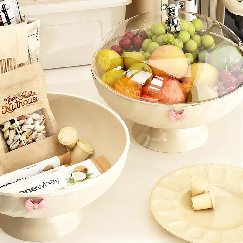 Plastic fruit bowl, solid color, modern