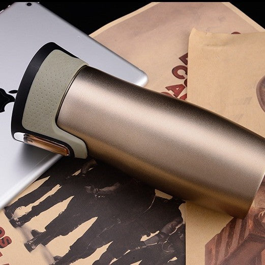 Double-walled stainless steel insulated mug