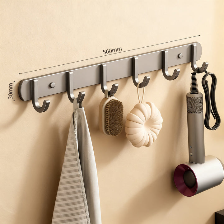 Strong aluminum wall hooks with adhesive pads