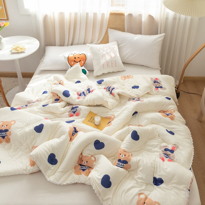 Quilted blanket made of cotton knit, children, four seasons