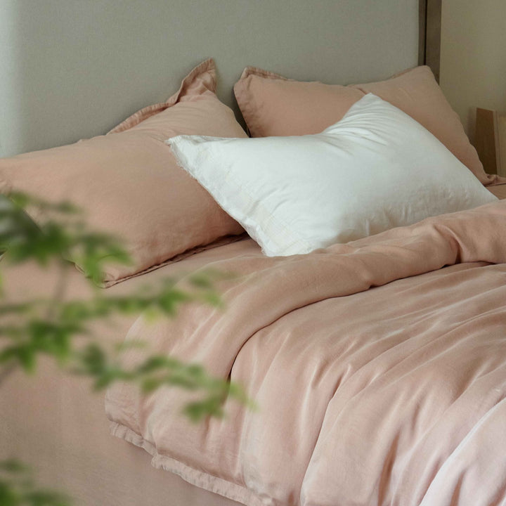 Lyocell Bed Linen Set, 4-piece, Vintage Look