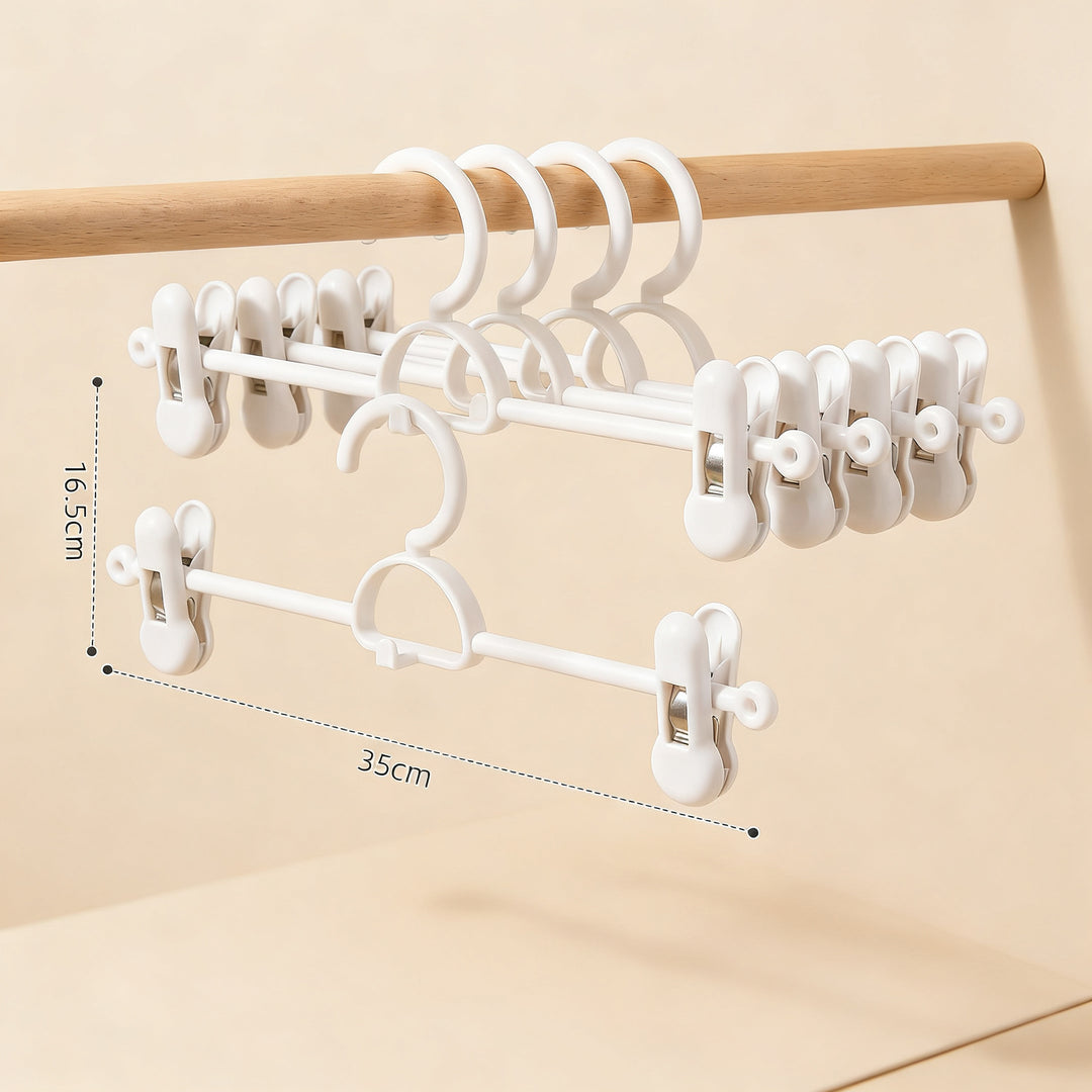 Pants hanger with slip protection, stackable