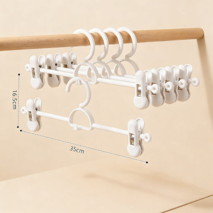 Pants hanger with slip protection, stackable