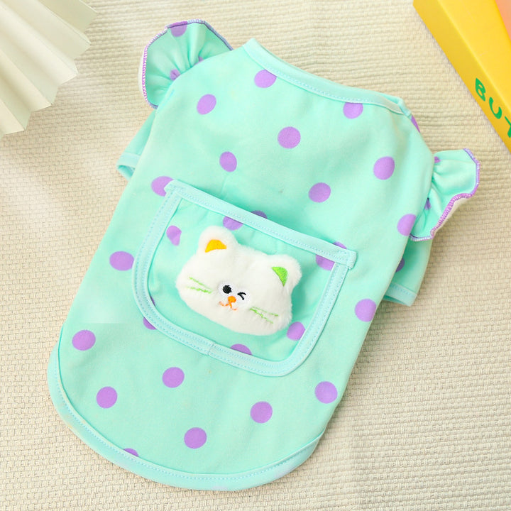 Dog clothing, fleece, autumn/winter, polka dot design
