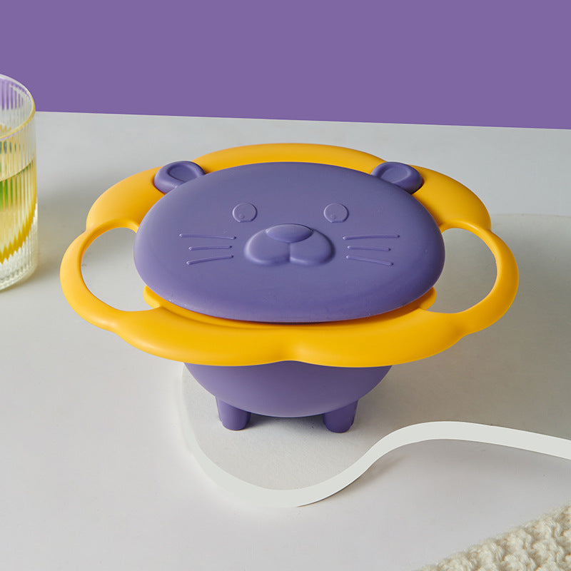 Rotating children's bowl, 19 cm, PP, non-slip
