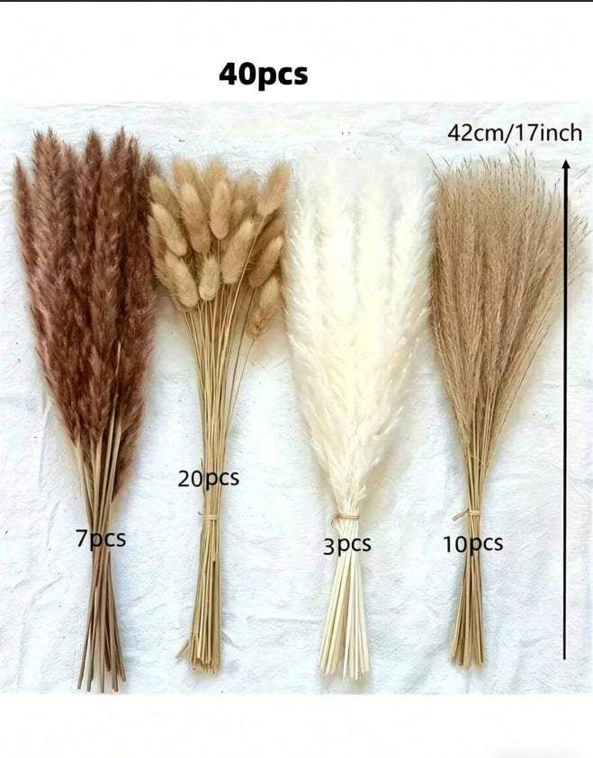 Dried flower bouquet, pampas and natural materials