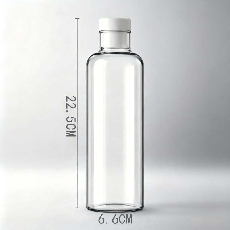 Borosilicate glass bottle for filling, transparent