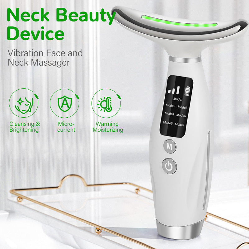 Portable beauty device for face and neck