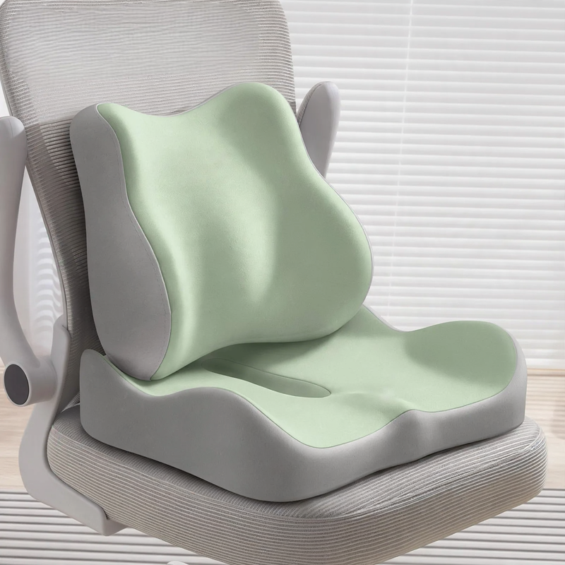 Seat cushion and lumbar support made of polyester