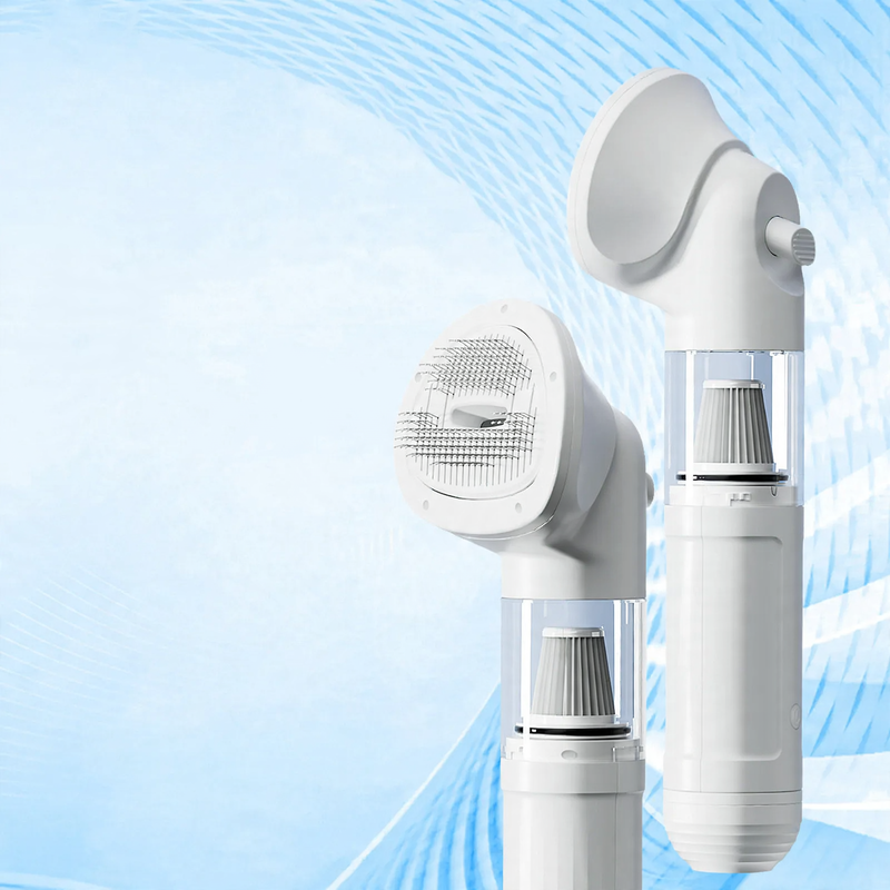 Hairbrush with suction function for small dogs