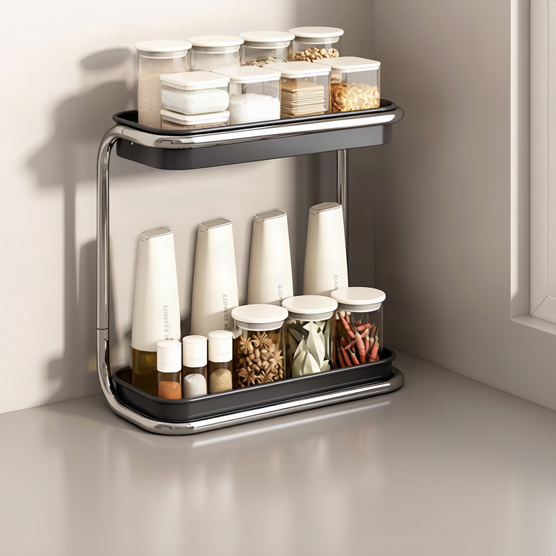 Spice rack, 2-tier, modern