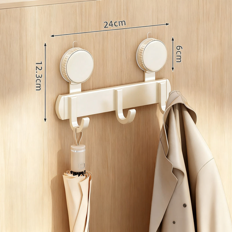 Suction cup hook rack made of space aluminum