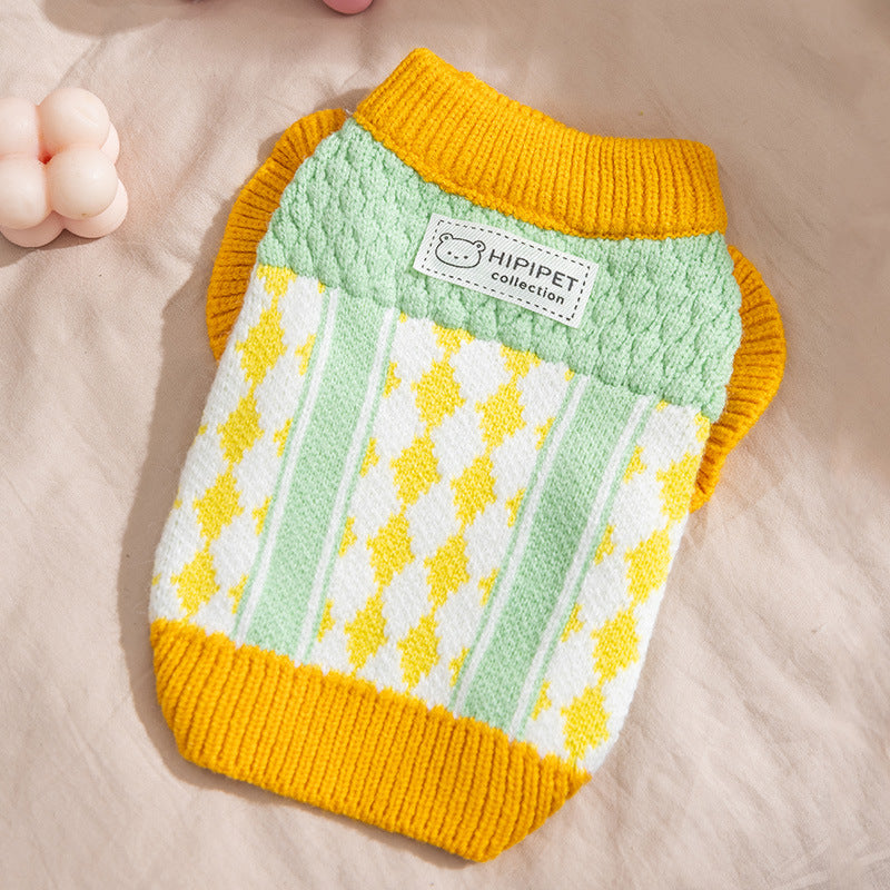 Knitted sweater for dogs, autumn and winter