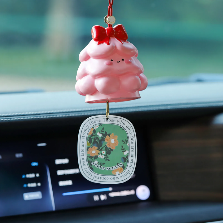 Christmas tree car scent hanger with fragrance pads