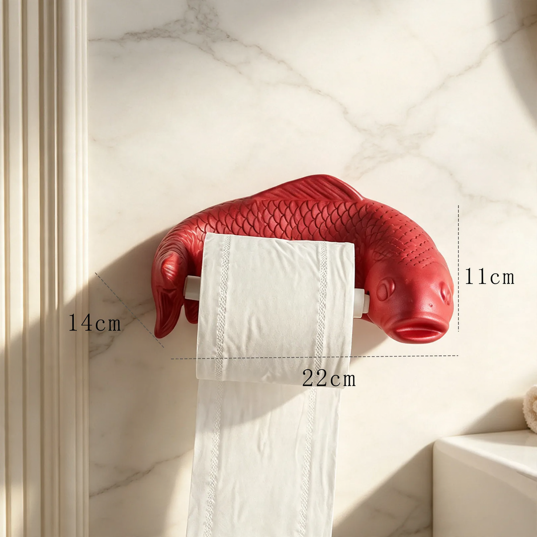 Carp-Paper Holder, wall-mounted, multicolored