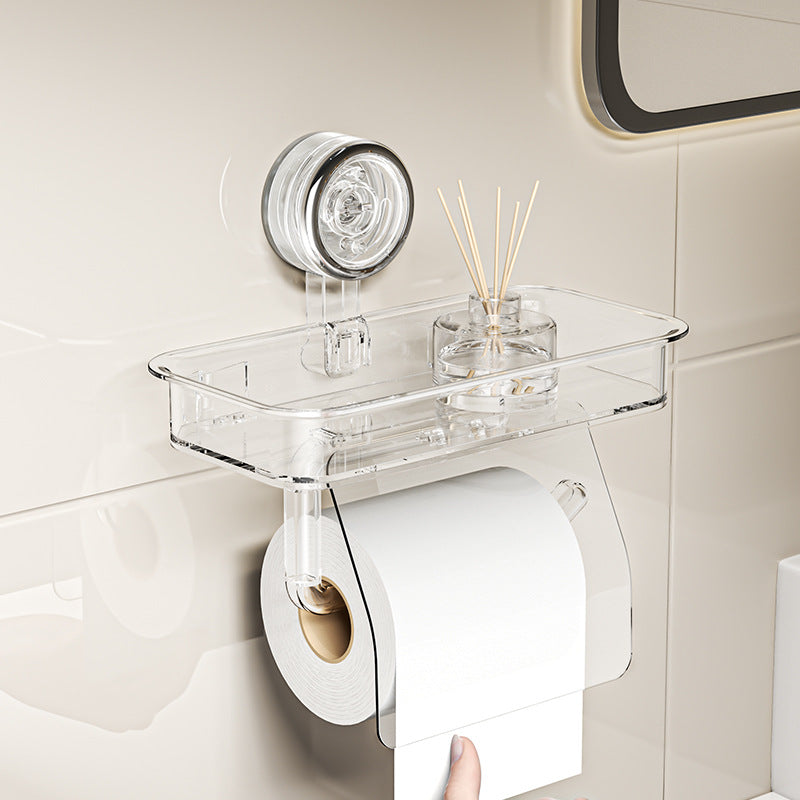 Bathroom paper holder with suction cup, plastic, YM.6992