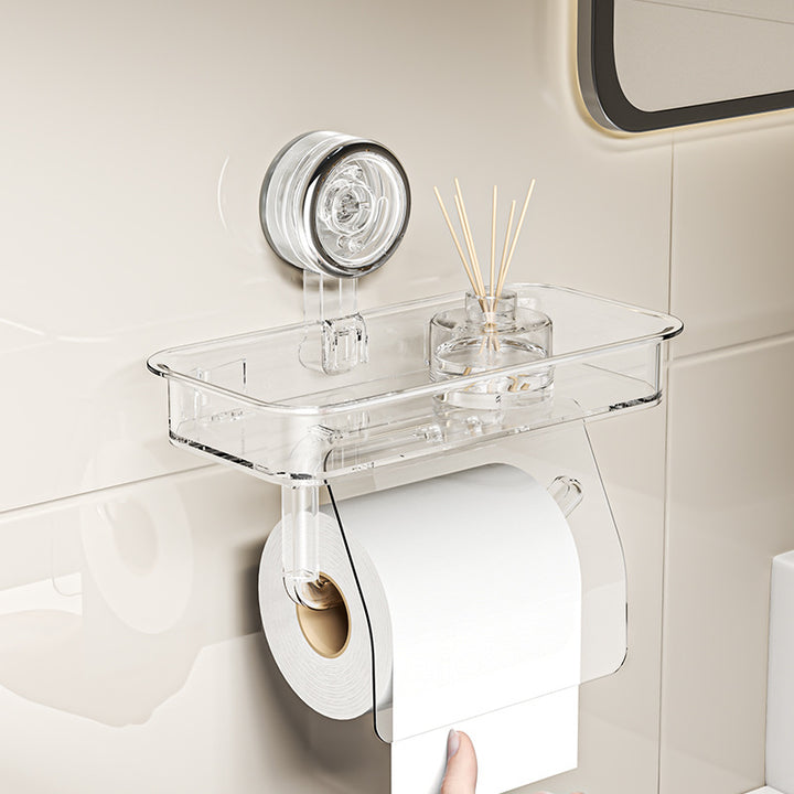 Bathroom paper holder with suction cup, plastic, YM.6992