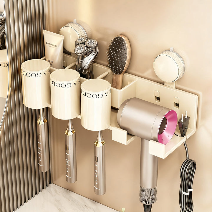 Toothbrush holder with suction cup