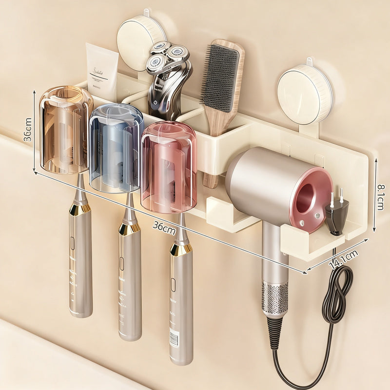 Toothbrush holder with suction cup