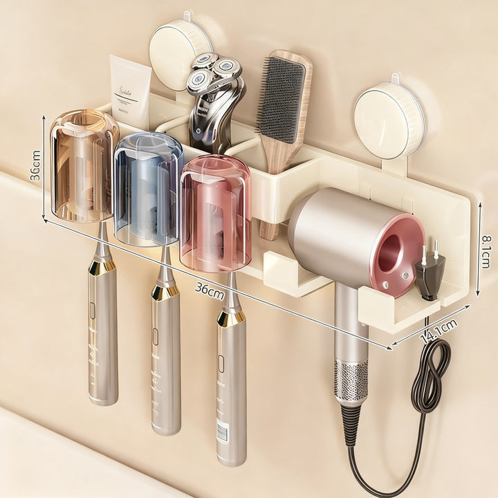 Toothbrush holder with suction cup