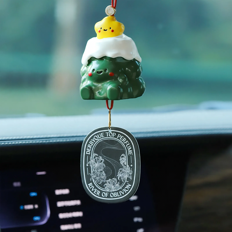 Christmas tree car scent hanger with fragrance pads