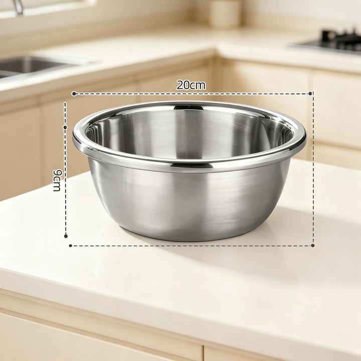 Mixing bowl made of 304 stainless steel, reinforced