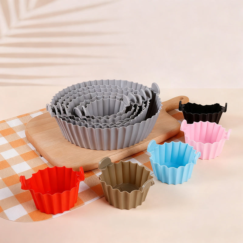 Silicone egg cups, round, 9×9×7 cm