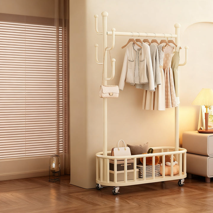 Mobile wardrobe made of carbon steel, Nordic