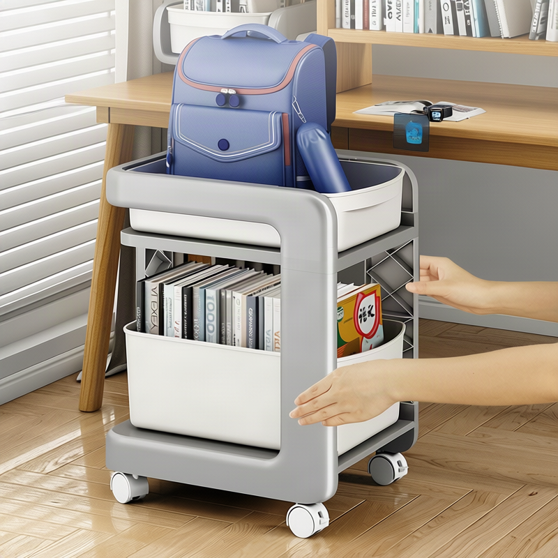 Roll cart for books and documents, plastic