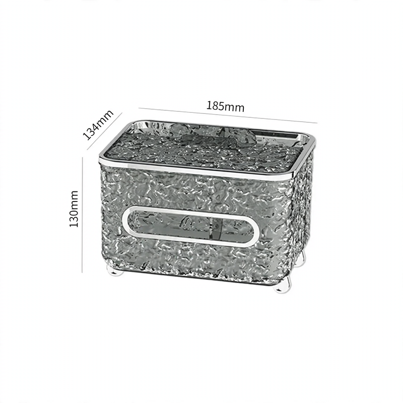 Plastic table tray for tissues and remote control