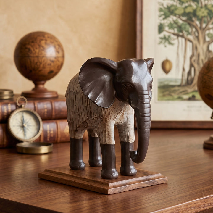 Elephant decorative figure made of resin, European style