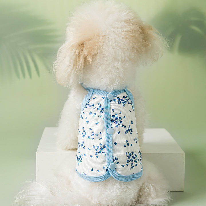 Summer strap dress for cats and small dogs, cotton